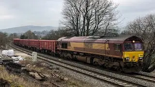 DB 66067 66028 66171 | 6H02 6M46 6H66 @ Hazel Grove, Chapel En Le Frith & Disley | March 2024