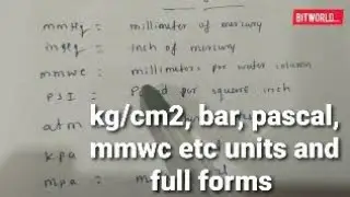 pressure gauges unit and units full forms  like  mmhg, kg/cm2, bar, pascal, etc