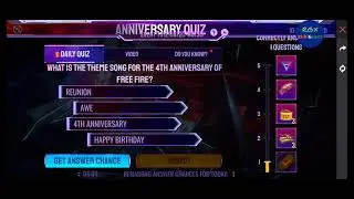 4th Anniversary Quiz Answer || Day : 3 || Free Fire || #RishiGameX #FreeFire