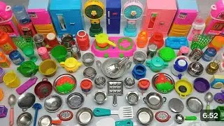 6:27) satisfying with unboxing cute baby girl kitchen set toys video// Mimi toys MASS 🌈 video 