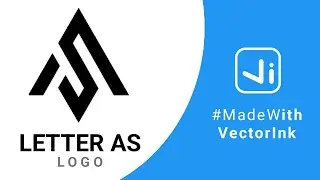 Логотип буквы A и буквы S в приложении VectorInk