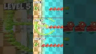 Pvz 2  - Threepeater with a plantfood Vs 5 Octo Zombie's Octopus