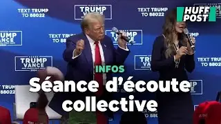 Plut&ocirc;t que de r&eacute;pondre aux questions, Donald Trump a pr&eacute;f&eacute;r&eacute; passer des musiques