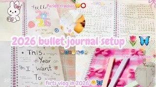 2026 bullet journal setup🌷🍄| aesthetic year planner 🦄| sinhala vlog| #moreviews #aesthetic #trending