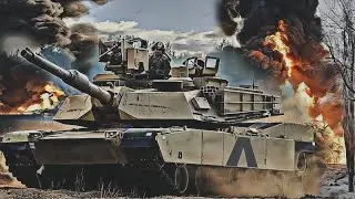 Bad day! row of Russian military vehicles destroyed, when faced with Ukraine's newest M1 ABRAMS |