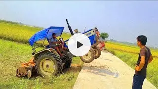 🚜🚜dehati engineer ke dwara road banae hue raste per gadi sahi se Chad nahin pa rahi hai