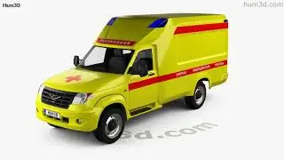 UAZ Profi Ambulance 2019 3D model by 3DModels.org