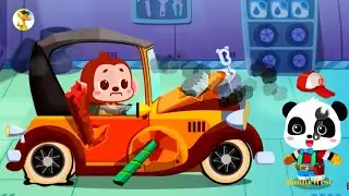 Little Panda's Car Repair - Be a Skilled Auto Mechanic And Decorate Your Cars - Babybus Cartoon