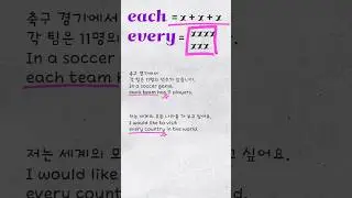 each, every차이점, 왜 단수와 함께 쓰일까요?