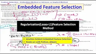 Feature Selection Embedded Method Lasso L1 Regularization|Tutorial 10