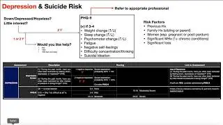 Clinical Screen for Depression & Suicide Risk