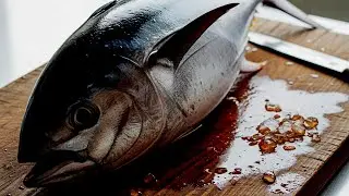 Cutting Tuna with a Sharp Knife