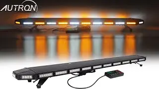 LED Strobe Light Bar/Emergency Warning Beacon FlashAmber White Roof 35