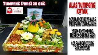 CARA MEMBUAT ALAS TUMPENG KOTAK | KREASI ALAS TUMPENG | PAPAN TUMPENG