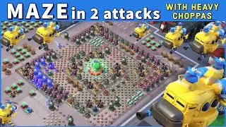 Heavy Choppas on MAZE - BOOM BEACH operation attack strategy & gameplay