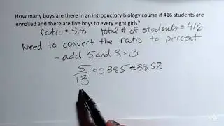 Converting a Ratio to a Percent and Count