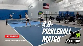 4.0+ Indoor Pickleball Match - Round Two Of A 3 Game Series Among Friends.