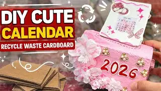 DIY Cute Calendar 2026 | Best Out of Waste Cardboard Craft ♻️ #DIYCalendar #BestOutOfWaste