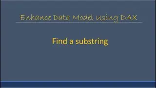 Find a Substring using DAX find function