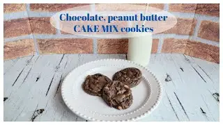 Sooo EASY!!! Chocolate, peanut butter CAKE MIX cookies 🍪
