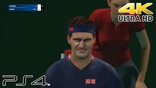 Tennis World Tour 2 PS4 Pro Gameplay - Roger Federer VS Rafael Nadal [4K]