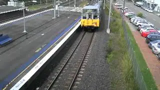 train arrives at pendle hill station