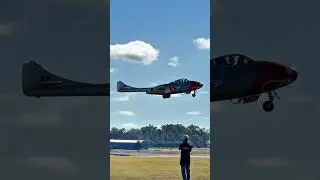 Vampire JET Take Off #besnappy #mudgee #paulbennet #airforce #fighterjet #dehavilland #vampire