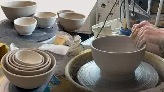 Throwing a Set of Nesting Bowls on the Wheel!