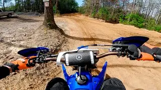 Riding a Yamaha YZ125X