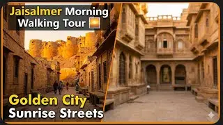 Jaisalmer Morning Walking Tour 🌅 | Golden City Sunrise Streets | Rajasthan Travel Vlog