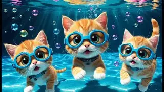 Six Silly Kittens Jumping in the Pool | Funny Cat Song for Kids | Playful Toddler Animal Rhyme