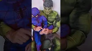 Hulk Calling with Blue Spiderman #shorts