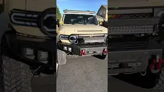Installation：【Guardian Shield In】 YZONA Gen1 FJ Bumper - 12K Winch + Skid Plate + 216W Lighting