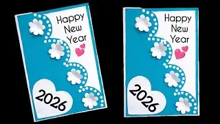 Happy New Year gift card. / Handmade new year greetings card / Happy new year 2026 #happynewyear2026