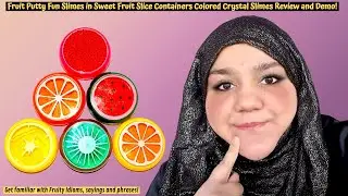 Fruit Putty Fun Slimes in Sweet Fruit Slice Containers Colored Crystal Slimes