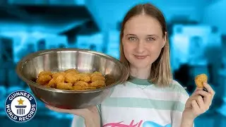 Most chicken nuggets eaten in one minute - Guinness World Records