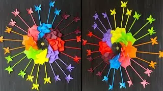 DIY PAPER ROSE WALL HANGING   |  PAPER ROSE FLOWER MAKING  |  ROON DECOR  IDEAS.