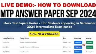 Breaking Announcements || Download CA Intermediate RTP Answers Sep 2025