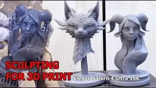 Quick Sculpt & 3D Print Test – Elegoo Saturn 4 Ultra 16K
