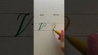 &ldquo; V &rdquo; basic & bouncy calligraphy #lettering #handwriting #calligrahy #reels #fyp #shorts #viralvideo