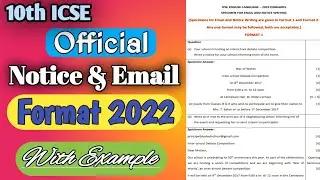 Notice & Email Formats || English grammar 10th icse|| Email || Notice || Sachin nrs