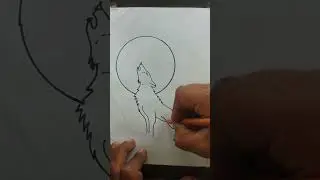 How to Draw wolf 🐺 Sketch Drawing #art #drawing #shorts