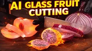 AI Glass Fruit Cutting ASMR 🔥 Unreal Satisfying Video 