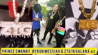 Prince Swanny, Byron Messiah Show ZTG matching Jewelry 💤🔥💰 | Popcaan Outside