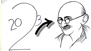 2023 से महात्मा गांधी का चित्र बनाए/How To Draw Mahatma Gandhi Step By Step/ Mahatma Gandhi Drawing