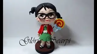 DIY-chiquinha em biscuit fofinha. Porcelana fria , polymer clay.