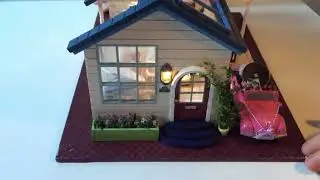 DIY Miniatur Modellbau Holz Puppenhaus Romantische Provence Haus Spielzeug mit M&ouml;bel & Cabrio Gesche