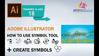Adobe Illustrator Training Class 18 - How to use Symbol Tool Urdu / Hindi