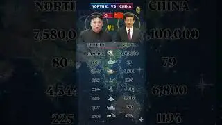 North Korea vs China Military Power Comparison 2024 | Army, Missiles, Tanks & Air Force