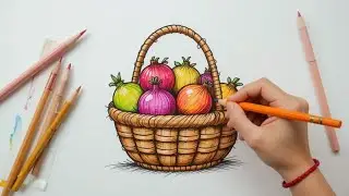 Super Very Easy Way Fruits & Vegetables drawing | How to draw 5 Different Sabjiyon ki drawing